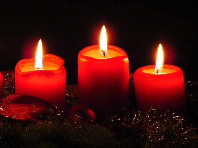advent wreath, candles, flame, christmas, advent
